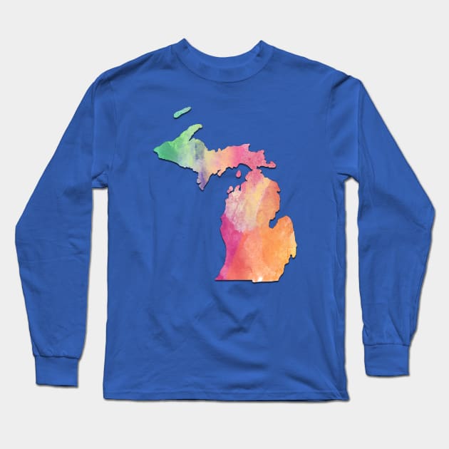 Michigan 2 Long Sleeve T-Shirt by doodlesbydani